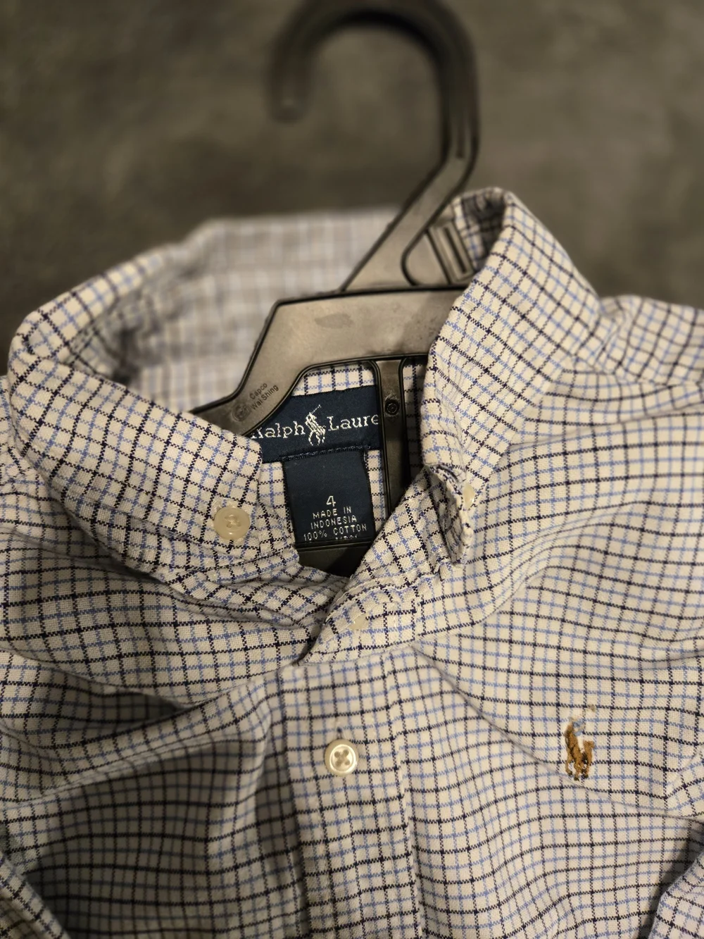 Ralph Lauren Boys Long-Sleeve Button-Down Shirt - Light Blue Plaid